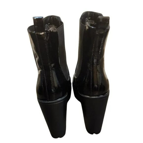 Seychelles Patent Black Chunky Platform GRACIE Boots.  SZ 8M - Picture 4 of 4